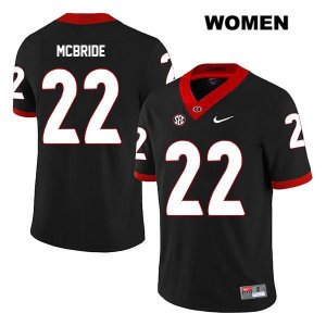 Women's Georgia Bulldogs NCAA #22 Nate McBride Nike Stitched Black Legend Authentic College Football Jersey ZFP3854LA